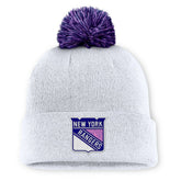 New York Rangers Fanatics Authentic Pro Hockey Fights Cancer Cuffed Knit Hat with Pom - NHL Hats