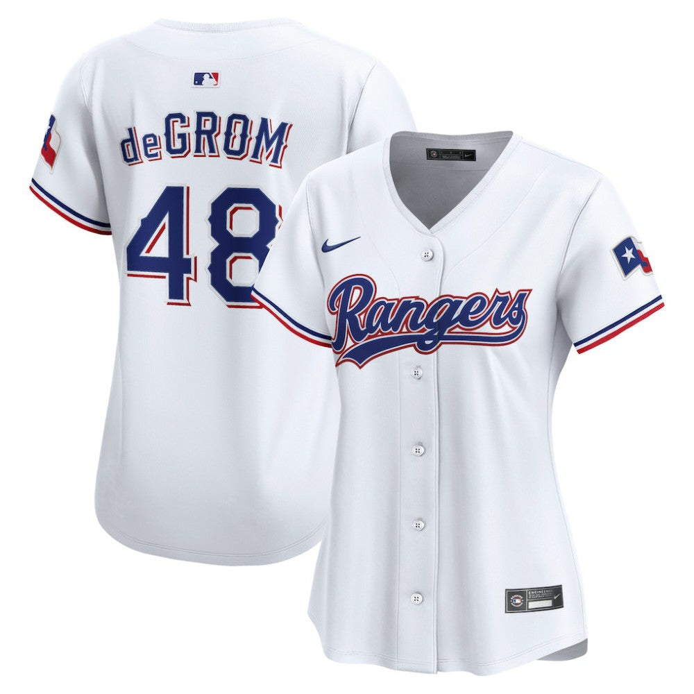 Jacob deGrom Texas Rangers Nike Women's Home Limited Player Jersey - MLB Jerseys