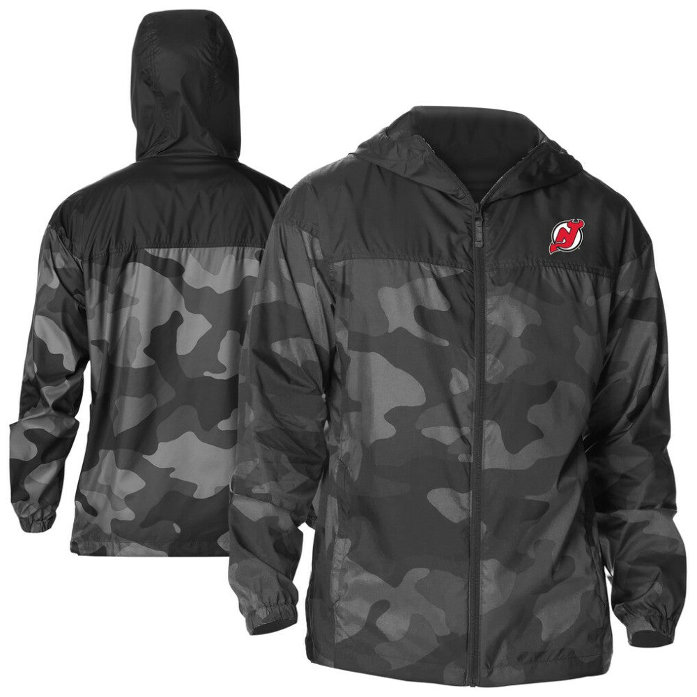 New Jersey Devils Columbia Camo Flash Challenger Omni-Shade Full-Zip Hoodie Windbreaker - NHL Jerseys