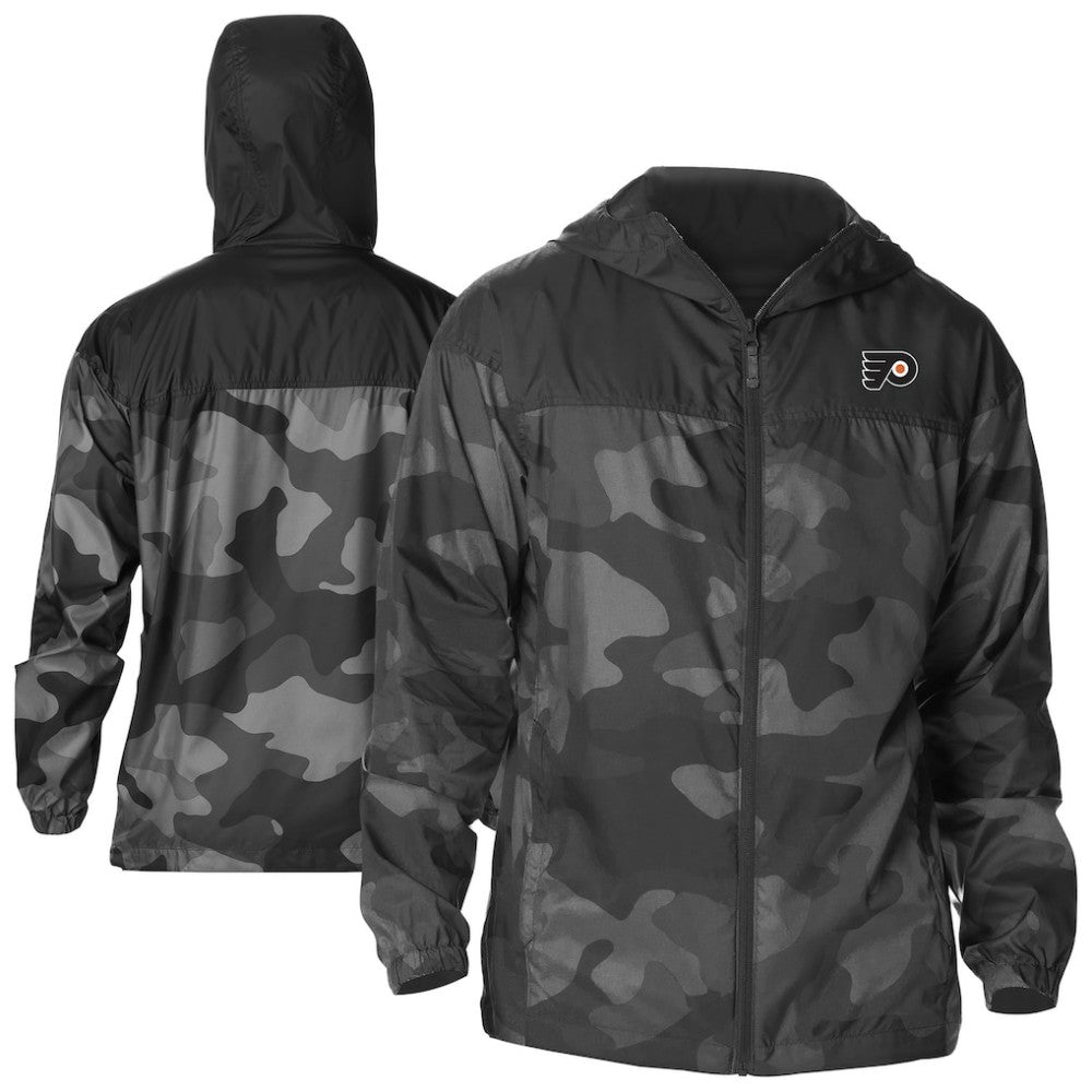 Philadelphia Flyers Columbia Camo Flash Challenger Omni-Shade Full-Zip Hoodie Windbreaker - NHL Hoodies