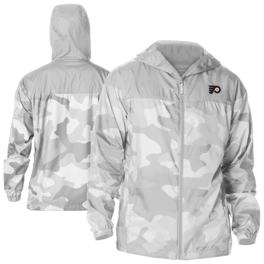 Philadelphia Flyers Columbia Camo Flash Challenger Omni-Shade Full-Zip Hoodie Windbreaker - NHL Hoodies
