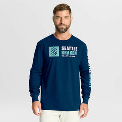 Seattle Kraken Fanatics Goal Crease Legacy Long Sleeve T-Shirt - NHL T-shirts