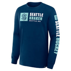 Seattle Kraken Fanatics Goal Crease Legacy Long Sleeve T-Shirt - NHL T-shirts