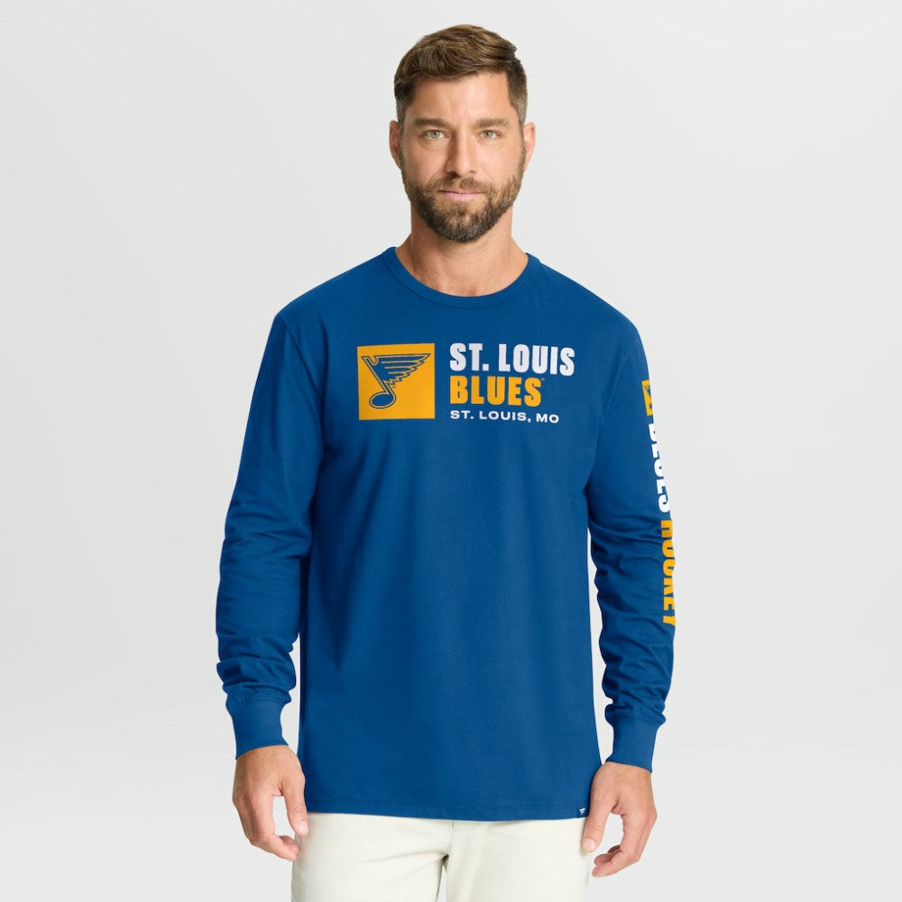St. Louis Blues Fanatics Goal Crease Legacy Long Sleeve T-Shirt - NHL T-shirts