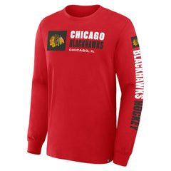 Chicago Blackhawks Fanatics Goal Crease Legacy Long Sleeve T-Shirt - NHL T-shirts