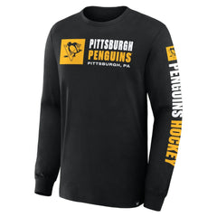 Pittsburgh Penguins Fanatics Goal Crease Legacy Long Sleeve T-Shirt - NHL T-shirts