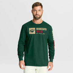 Minnesota Wild Fanatics Goal Crease Legacy Long Sleeve T-Shirt - NHL T-shirts