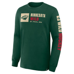 Minnesota Wild Fanatics Goal Crease Legacy Long Sleeve T-Shirt - NHL T-shirts