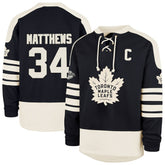 Auston Matthews Toronto Maple Leafs '47 Player Name & Number Sweep Check Eternal Lacer Sweatshirt - NHL Sweatshirts