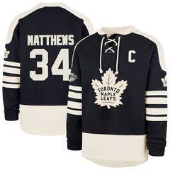 Auston Matthews Toronto Maple Leafs '47 Player Name & Number Sweep Check Eternal Lacer Sweatshirt - NHL Sweatshirts