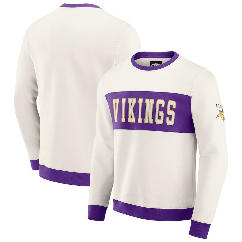 Minnesota Vikings Darius Rucker Collection Colorblock Pullover Sweatshirt | NFL New