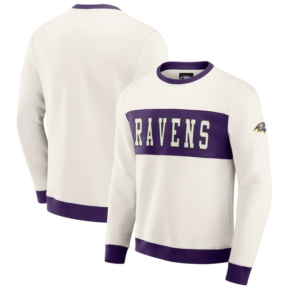 Baltimore Ravens Darius Rucker Collection Colorblock Pullover Sweatshirt | NFL Hot