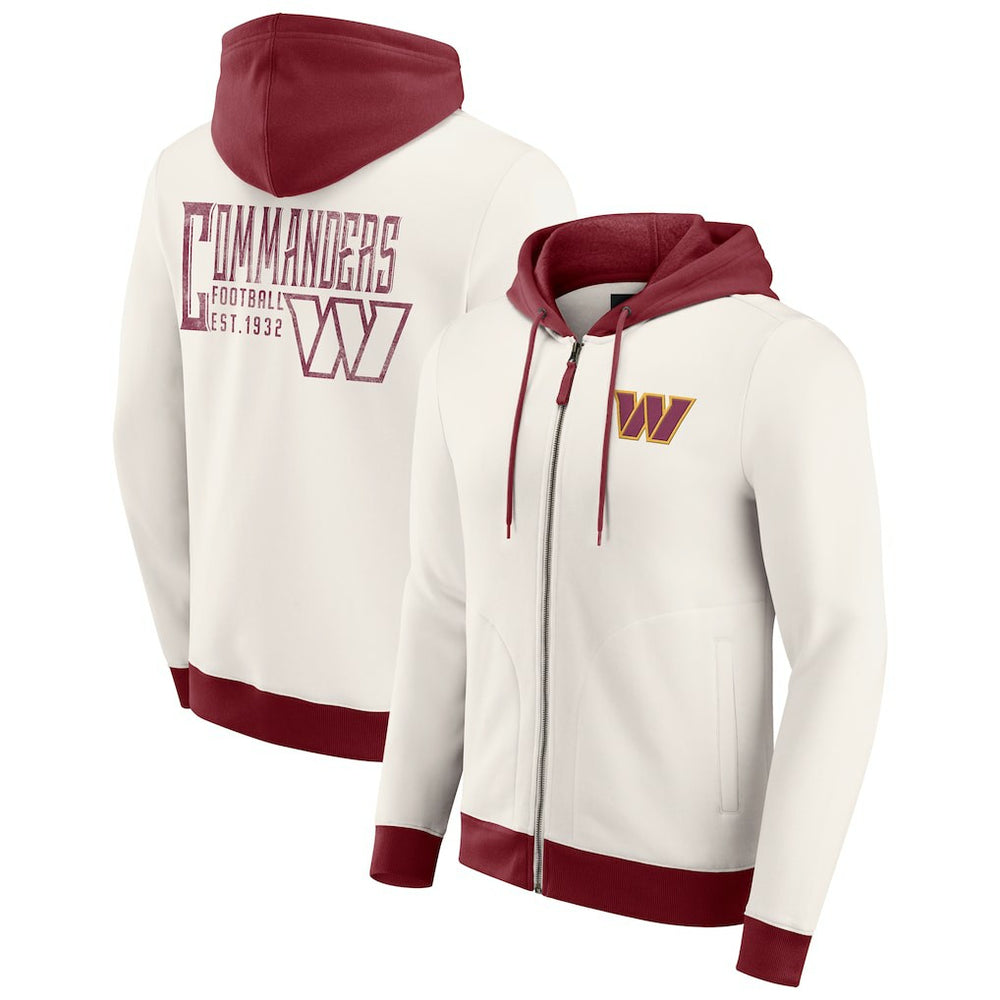 Washington Commanders Darius Rucker Collection Distressed Graphics Full-Zip Hoodie | NFL Hot