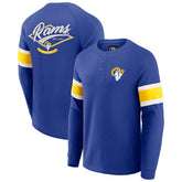 Los Angeles Rams Darius Rucker Collection Waffle-Knit Raglan Long Sleeve Henley T-Shirt | NFL Discount