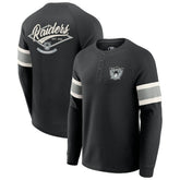 Las Vegas Raiders Darius Rucker Collection Waffle-Knit Raglan Long Sleeve Henley T-Shirt | NFL On sale