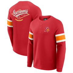 Tampa Bay Buccaneers Darius Rucker Collection Waffle-Knit Raglan Long Sleeve Henley T-Shirt | NFL Online