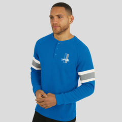 Detroit Lions Darius Rucker Collection Waffle-Knit Raglan Long Sleeve Henley T-Shirt | NFL US
