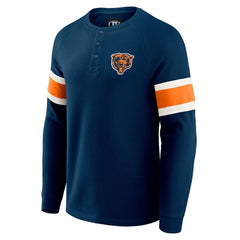 Chicago Bears Darius Rucker Collection Waffle-Knit Raglan Long Sleeve Henley T-Shirt | NFL Online