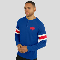 Buffalo Bills Darius Rucker Collection Waffle-Knit Raglan Long Sleeve Henley T-Shirt | NFL Sale