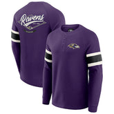 Baltimore Ravens Darius Rucker Collection Waffle-Knit Raglan Long Sleeve Henley T-Shirt | NFL Online