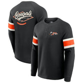 Cincinnati Bengals Darius Rucker Collection Waffle-Knit Raglan Long Sleeve Henley T-Shirt | NFL Discount