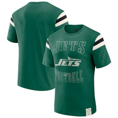 New York Jets Darius Rucker Collection Football Stripe Sleeve T-Shirt | NFL On sale