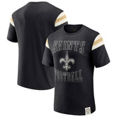 New Orleans Saints Darius Rucker Collection Football Stripe Sleeve T-Shirt | NFL Discount