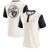 Las Vegas Raiders Darius Rucker Collection Henley Colorblock Slub Pocket T-Shirt | NFL US