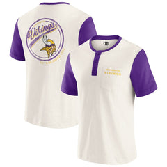 Minnesota Vikings Darius Rucker Collection Henley Colorblock Slub Pocket T-Shirt | NFL US