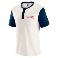 New England Patriots Darius Rucker Collection Henley Colorblock Slub Pocket T-Shirt | NFL Discount