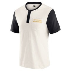 Pittsburgh Steelers Darius Rucker Collection Henley Colorblock Slub Pocket T-Shirt | NFL On sale
