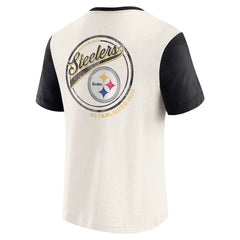 Pittsburgh Steelers Darius Rucker Collection Henley Colorblock Slub Pocket T-Shirt | NFL On sale