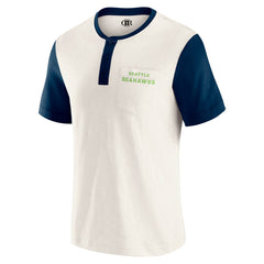 Seattle Seahawks Darius Rucker Collection Henley Colorblock Slub Pocket T-Shirt | NFL US