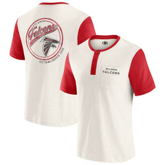 Atlanta Falcons Darius Rucker Collection Henley Colorblock Slub Pocket T-Shirt | NFL Hot
