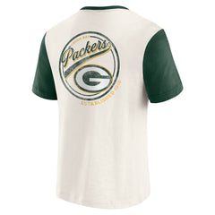 Green Bay Packers Darius Rucker Collection Henley Colorblock Slub Pocket T-Shirt | NFL US