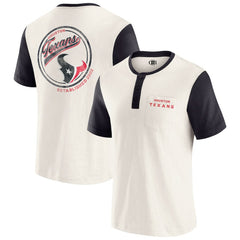 Houston Texans Darius Rucker Collection Henley Colorblock Slub Pocket T-Shirt | NFL Discount