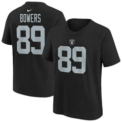 Las Vegas Raiders Brock Bowers Youth Player Name & Number T-Shirt | NFL Hot