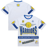 White Golden State Warriors Unisex Hardwood Classics Vintage Team Origins Premium T-Shirt sale | NBA