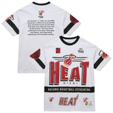 White Miami Heat Unisex Hardwood Classics Vintage Team Origins Premium T-Shirt | NBA