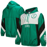 Kelly Green Boston Celtics Hardwood Classics Team Origins Anorak Quarter-Zip Windbreaker Jacket | NBA