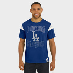 Los Angeles Dodgers Darius Rucker Collection by Fanatics Distressed Sleeve Stripe T-Shirt - MLB T-shirts