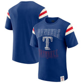 Texas Rangers Darius Rucker Collection by Fanatics Distressed Sleeve Stripe T-Shirt - MLB T-shirts