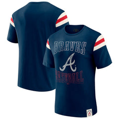 Atlanta Braves Darius Rucker Collection by Fanatics Distressed Sleeve Stripe T-Shirt - MLB T-shirts