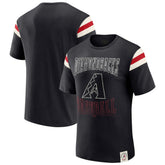 Arizona Diamondbacks Darius Rucker Collection by Fanatics Distressed Sleeve Stripe T-Shirt - MLB T-shirts