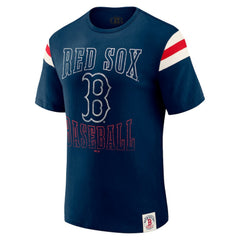 Boston Red Sox Darius Rucker Collection by Fanatics Distressed Sleeve Stripe T-Shirt - MLB T-shirts