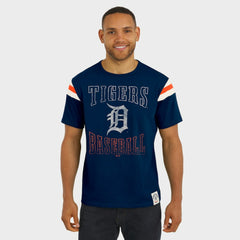 Detroit Tigers Darius Rucker Collection by Fanatics Distressed Sleeve Stripe T-Shirt - MLB T-shirts