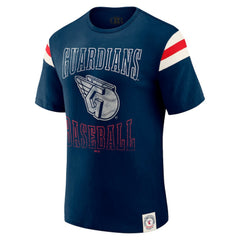 Cleveland Guardians Darius Rucker Collection by Fanatics Distressed Sleeve Stripe T-Shirt - MLB T-shirts