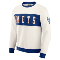 New York Mets Darius Rucker Collection by Fanatics Colorblock Crewneck Sweatshirt - MLB Sweatshirts