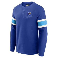 Kansas City Royals Darius Rucker Collection by Fanatics Waffle-Knit Raglan Long Sleeve Henley T-Shirt - MLB T-shirts