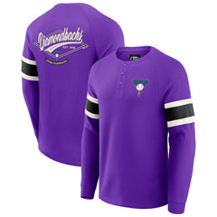 Arizona Diamondbacks Darius Rucker Collection by Fanatics Waffle-Knit Raglan Long Sleeve Henley T-Shirt - MLB T-shirts